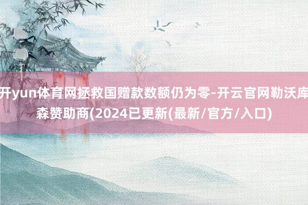 开yun体育网拯救国赠款数额仍为零-开云官网勒沃库森赞助商(2024已更新(最新/官方/入口)