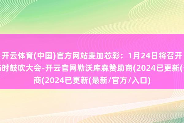 开云体育(中国)官方网站麦加芯彩：1月24日将召开2025年第一次临时鼓吹大会-开云官网勒沃库森赞助商(2024已更新(最新/官方/入口)