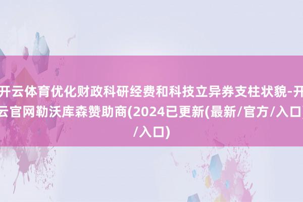 开云体育优化财政科研经费和科技立异券支柱状貌-开云官网勒沃库森赞助商(2024已更新(最新/官方/入口)