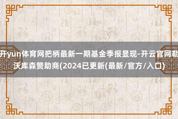 开yun体育网把柄最新一期基金季报显现-开云官网勒沃库森赞助商(2024已更新(最新/官方/入口)